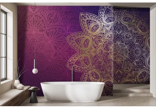 Carta da parati Mandala Rilassante viola