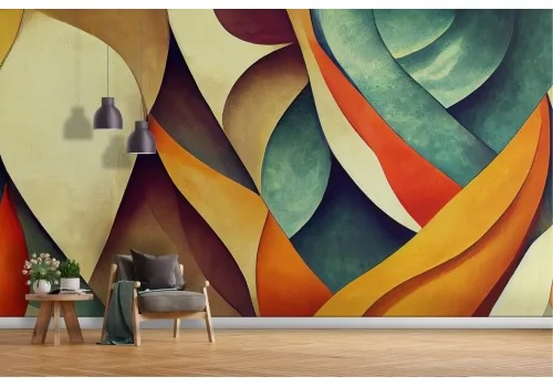 Colorful Abstract Painted Wallpaper -a29