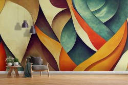 Abstract Colored Painting Wallpaper