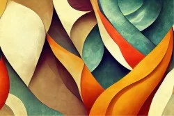 Carte da Parati Astratta Acquerello