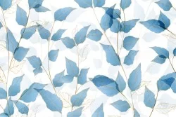 Painted leaves wallpaper