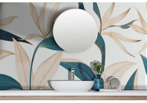 Carta da parati Foglie Petali Stilizzati 2