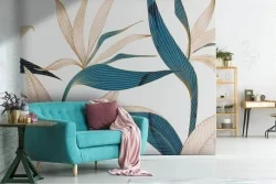 Carta da Parati Foglie stilizzate