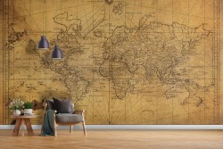 Vintage World Map Wallpaper