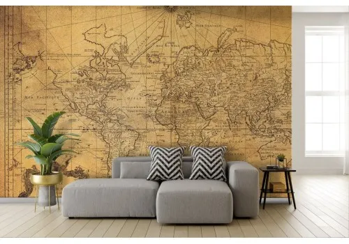 Vintage World Map Wallpaper 2