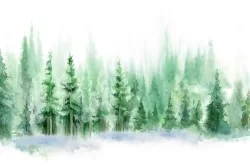 Carta da Parati Design e Stili Flora e Fauna Paesaggi e Natura Dipinti e Acquerelli Foreste e Alberi Natura