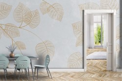 Carta da Parati Foglie Oro
