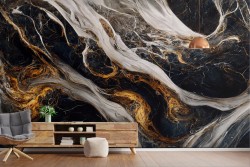 Futuristic Abstract Dark Adhesive Wallpaper