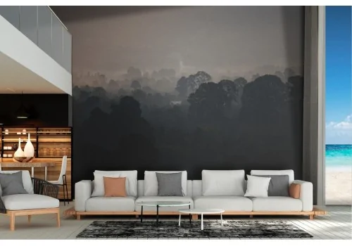 Carta da Parati foresta paesaggio notturno