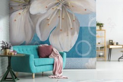 Carta da Parati Fiori Dipinti