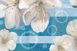 Painted Flowers Wallpaper