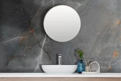 Carta da Parati Adesiva Marmo Venature Bianco ocra