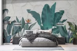 Artistic Tropical Leaves Wallpaper