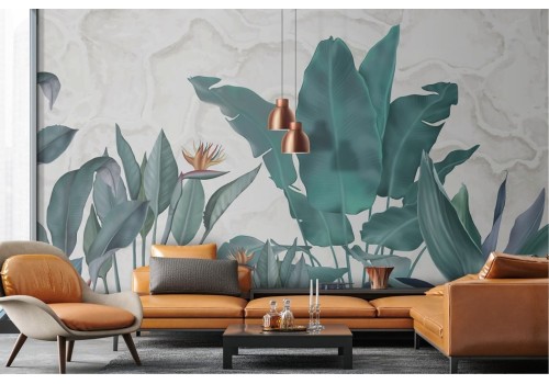 Artistic Tropical Leaves Wallpaper 2