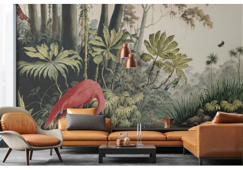 Vintage Flamingo Nature Wallpaper 2