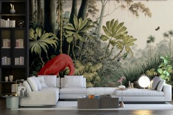 Carta da Parati Fenicotteri Vintage