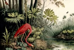 Vintage Flamingo Wallpaper