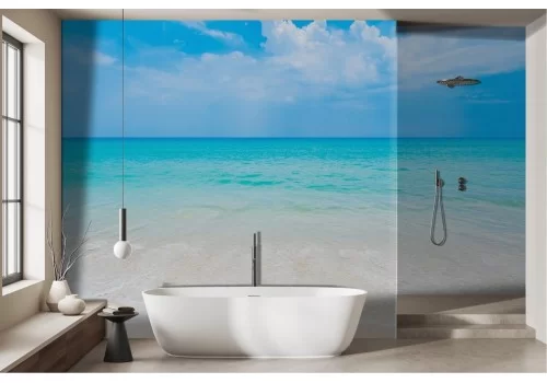 Carta da parati Caraibica Spiaggia deserta