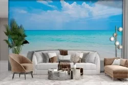 Caribbean Desert Beach Adhesive Wallpaper