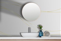 Luxury Gold Lines Adhesive Wallpaper