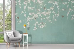 Japanese Vintage Peach Adhesive Wallpaper