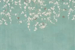 Vintage Japanese Peach Wallpaper