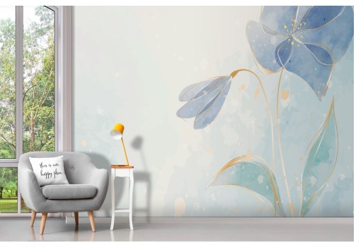 Watercolor Paintings Wallpaper with flower 2