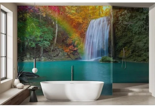 Tropical Waterfalls Lake Wallpaper -a52