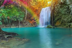 Nature Wallpaper Waterfall with Lake