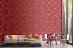 Artistic Adhesive Wallpaper Stylized Circles