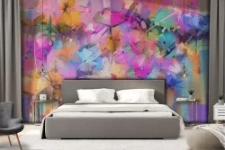 Wallpaper Paintings and Watercolors Modern Flowers Nature