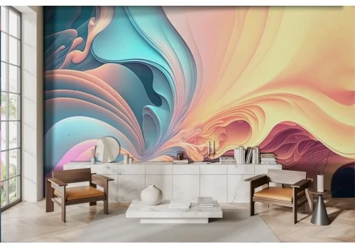 Abstract Colors Waves Wallpaper -a60