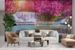 Adhesive Wallpaper Oriental Zen Waterfalls