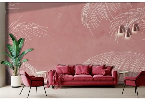 Carta da parati Intonaco Vintage Floreale