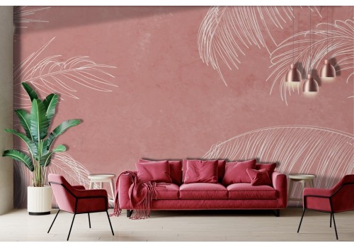 Vintage Floral Plaster Wallpaper