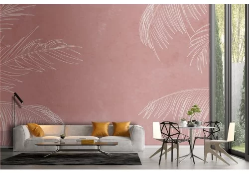 Carta da parati Intonaco Vintage Floreale 2