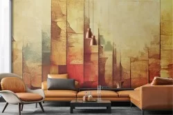 Artistic Adhesive Wallpaper Abstract Lines