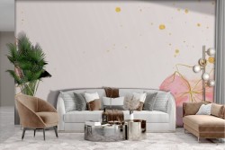 Carta da Parati Adesiva Fiori Artistici Rosa