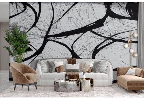 Carta da parati Dark Neuronale Astratta 2