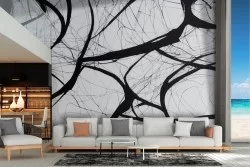 Carta da Parati Astratta Bianco e Nero