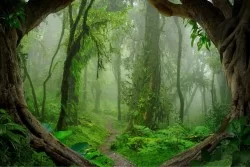 Carte da Parati Jungla Nebbiosa