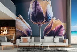 Painted Flowers Wallpaper