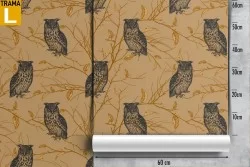 Carta da Parati Alberi animali Natura Stilizzata