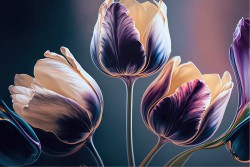 Painted Flowers Wallpaper