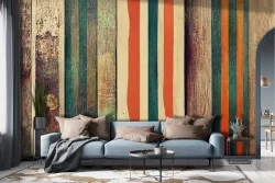 Vintage Artistic Lines Wallpaper