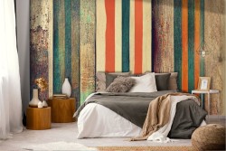 Adhesive Vintage Artistic Lines Wallpaper