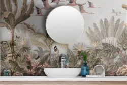 Retro Adhesive Wallpaper Vintage Painting