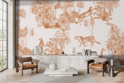 Carta da parati Tropicale Jungle Stilizzata