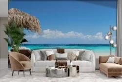 Carta da Parati Adesiva Spiaggia Tropicale