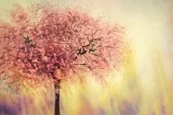 Carta da Parati Design e Stili Flora e Fauna Alberi Natura Fiori Orientale zen